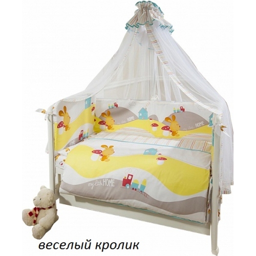 картинка Кроха 7 предметов комплект в кроватку Perina К7-01.1,2,3,4 от магазина KidParade  