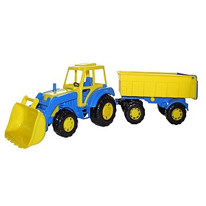 картинка Трактор Алтай с прицепом №1 и ковшом 35349  от магазина KidParade  