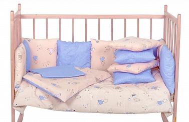 картинка Комплект в кроватку Хоровод  кремовый БАЛУ Ш4063 от магазина KidParade  