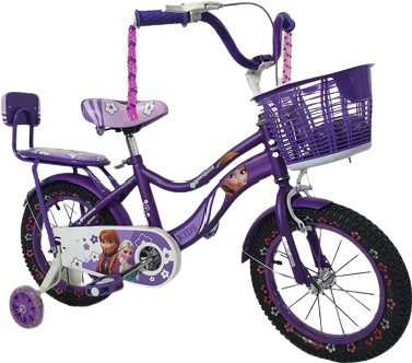 картинка HA214 Принцесса Велосипед (2 крыла,корзина,доп колеса)  от магазина KidParade  
